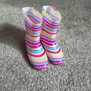 Girl's Rainbow Rainboots Rubber